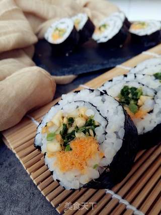 #春食野菜香#香椿肉松寿司的做法步骤:11