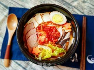 酸辣泡菜面的做法步骤:4