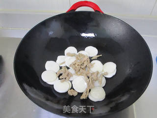 #春食野菜香#荠菜肉丝炒年糕的做法步骤:5