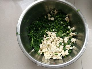 #春食野菜香#滕州荠菜豆腐菜煎饼的做法步骤:3