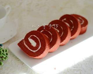#第四届烘焙大赛暨是爱吃节#红丝绒蛋糕卷的做法步骤:29