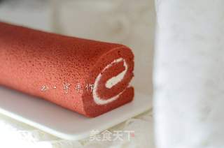 #第四届烘焙大赛暨是爱吃节#红丝绒蛋糕卷的做法步骤:27