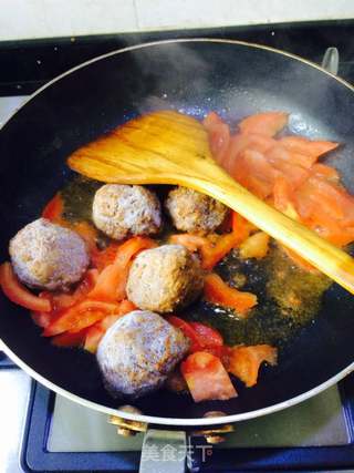 meatball spaghettini的做法步骤:3