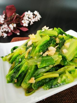 #春食野菜香#蒜蓉莴笋叶的做法步骤:10