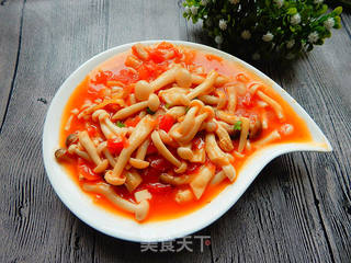茄汁白玉菇的做法步骤：15