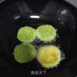 菠菜南瓜饼的做法步骤：8