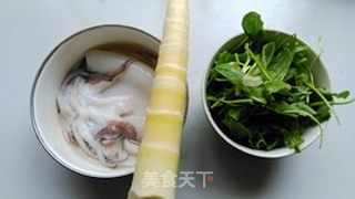 #春食野菜香#荠菜春笋炒目鱼的做法步骤：1