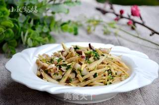 #春食野菜香#荠菜春笋炒目鱼的做法步骤:11