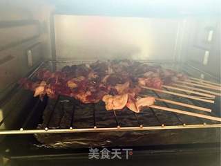#ACA第四届烘焙大赛#造色情怀 孜然羊肉串的做法步骤:3
