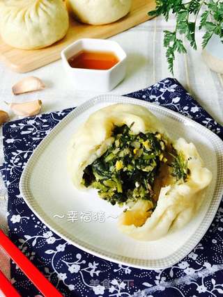 #春食野菜香#苜蓿包子的做法步骤:14