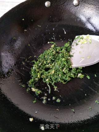 #春食野菜香#荠菜虾仁炒饭的做法步骤:5
