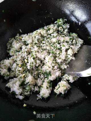 #春食野菜香#荠菜虾仁炒饭的做法步骤:6