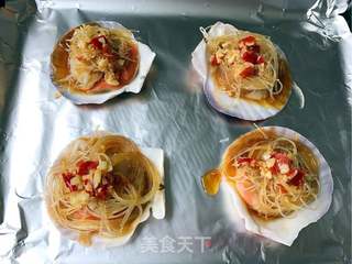 #第四届烘焙大赛暨是爱吃节# 蒜蓉粉丝烤扇贝的做法步骤:6