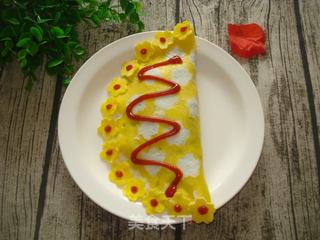 #春食野菜香#荠菜蛋包饭的做法步骤:14
