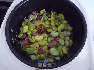 腊味蚕豆饭的做法步骤:10