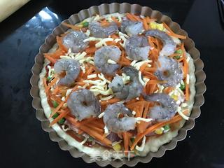 #第四届烘焙大赛暨是爱吃节#鲜虾培根披萨的做法步骤:6