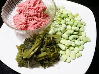#春食野菜香#雪菜利马豆炒牛肉末的做法步骤:3