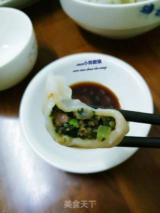 #春食野菜香#蒲公英菠菜牛肉水饺的做法步骤:6