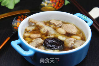 眉豆花生煲鸡爪的做法步骤:7