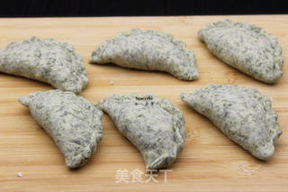 #春食野菜香#艾青酸菜煎饺的做法步骤:7