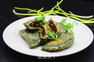 #春食野菜香#艾青酸菜煎饺的做法步骤:10