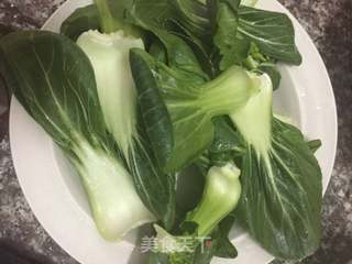 滑肉油菜的做法步骤:2