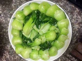 滑肉油菜的做法步骤：5