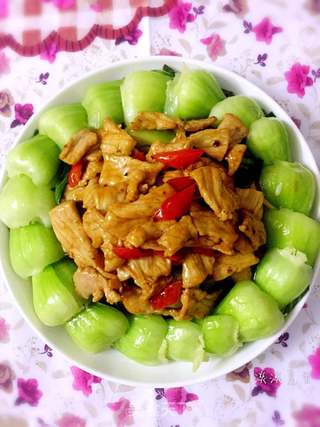 滑肉油菜的做法步骤:10