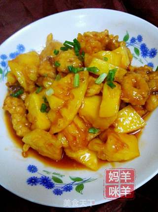 菠萝咕噜肉的做法步骤:14