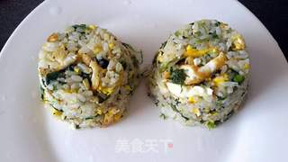 #春食野菜香#蒲公英鸡蛋炒饭的做法步骤：12