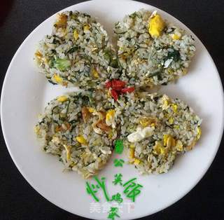 #春食野菜香#蒲公英鸡蛋炒饭的做法步骤:16