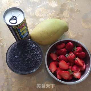 芒果黑米捞的做法步骤:2
