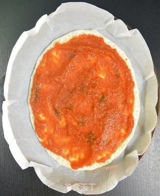 CoCoLc 的私菜食谱经―意式罗勒番茄酱披萨【无油版】的做法步骤:8