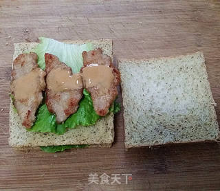 猪排鸡蛋三明治的做法步骤:12