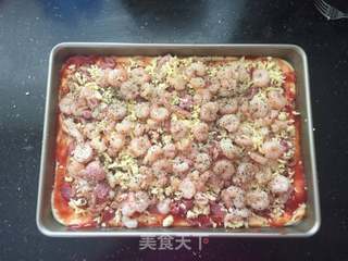 #第四届烘焙大赛暨是爱吃节#至尊培根虾仁披萨的做法步骤:18
