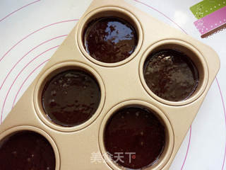 #第四届烘焙大赛暨是爱吃#巧克力熔岩蛋糕的做法步骤:7