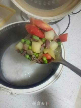 火腿鱿鱼丝焖饭的做法步骤:11