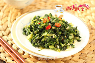 小炒莴苣叶的做法步骤:8