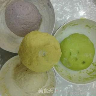 彩色包子的做法步骤:5