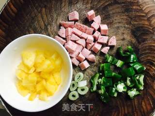 菠萝炒饭的做法步骤:6