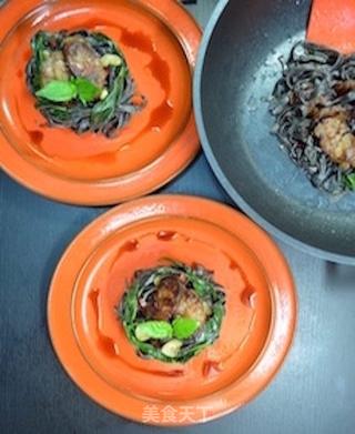 CoCoLc的私菜食谱经--罗勒腊肠意式黑珍珠面【肉桂罗勒版】的做法步骤:9