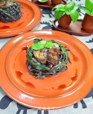 CoCoLc的私菜食谱经--罗勒腊肠意式黑珍珠面【肉桂罗勒版】的做法步骤:10