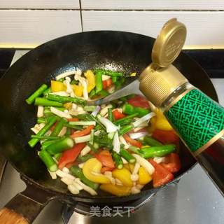 芦笋白玉菇的做法步骤:10