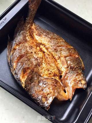 #第四届烘焙大赛暨是爱吃节# 香烤孜然黄花鱼的做法步骤:4