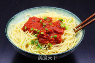 罗勒风味番茄酱意面的做法步骤:6