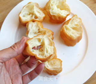 菠萝油条虾 的做法步骤:5