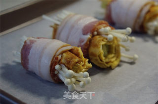#第四届烘焙大赛暨是爱吃节#鸡蛋培根卷的做法步骤:5