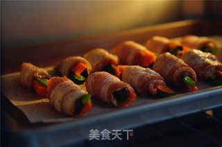 #第四届烘焙大赛暨是爱吃节#三蔬培根卷的做法步骤:7