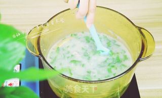 宝宝营养餐—排骨油麦菜粥的做法步骤:9