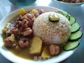 日式咖喱鸡块土豆饭的做法步骤:12